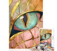 Rompecabezas de 1000 Piezas para Adultos diseño de dragón de Cristal Legendario Juguete Educativo Regalo de cumpleaños Juego Imposible para Mejorar el Amor en Pareja tamaño 38x52cm