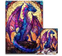 Rompecabezas de 1000 Piezas para Adultos diseño de dragón de fantasía de Catedral Ideal para decoración del hogar Entrenamiento Mental Regalos navideños (38 x 26 cm)