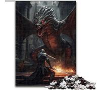 Rompecabezas de 1000 Piezas para Adultos, diseño de Dragon Dungeon Boss, Hecho de cartón, Entretenimiento Relajante, Navidad y decoración del hogar, 1000 Piezas(26x38cm)