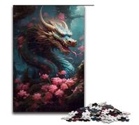 Rompecabezas de 1000 Piezas para Adultos, diseño de dragón japonés Cherry 17, Juego práctico, decoración única para el hogar y Regalos, 1000 Piezas