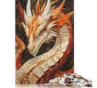 Rompecabezas de 1000 Piezas para Adultos, diseño de dragón Misterioso, Mosaico, Juguetes para la Familia, Regalo (75 x 50 cm)