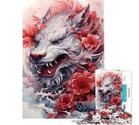 Rompecabezas de 1000 Piezas para Adultos diseño de dragón Sakura Chino desafiante para completar Ideal para Pasar el Tiempo en casa Durante Las Vacaciones y como Juguete antiestrés Apto para Mayores