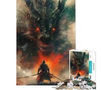 Rompecabezas de 1000 Piezas para Adultos diseño de dragón samurái Juguete Decorativo para Pared una verdadera Obra de Arte Toda la Familia (tamaño 38x52cm)