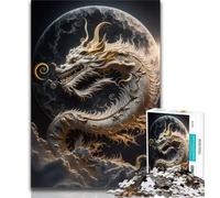 Rompecabezas de 1000 Piezas para Adultos, diseño de dragón Valiente, Ideal para Disfrutar en Familia en casa, Regalo de cumpleaños o de Viaje (75x50cm)