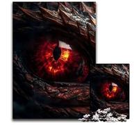Rompecabezas de 1000 Piezas para Adultos, diseño de Dragones de Fuego y Ojos rubí, de cartón, Ideal para Adolescentes, Ideal para Jugar en Familia, estimular el Cerebro, 26x38cm