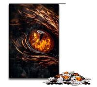 Rompecabezas de 1000 Piezas para Adultos diseño de Dragones de la Tierra Ojo ámbar decoración de Pared cumpleaños y Navidad 75 x 50 cm