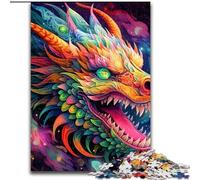 Rompecabezas de 1000 Piezas para Adultos, diseño de Dragones voladores, tamaño 26x38cm Día de la Madre, cumpleaños y Navidad.