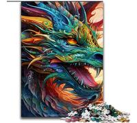 Rompecabezas de 1000 Piezas para Adultos, diseño de Dragones voladores, tamaño 50x75cm, Día de la Madre, cumpleaños y Navidad.