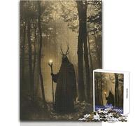 Rompecabezas de 1000 Piezas para Adultos, diseño de druida del Bosque Victoriano, Ideal para Decorar el hogar, Juego práctico para Mayores de 14 años (tamaño 38x52cm)