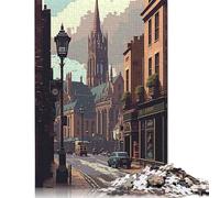 Rompecabezas de 1000 Piezas para Adultos, diseño de Edimburgo, de Madera, para decoración del hogar, 38 x 26 cm (1000 Piezas)