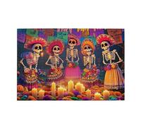 Rompecabezas de 1000 piezas para adultos, diseño de El Día de los Muertos en México, rompecabezas de madera para adultos, regalos para decoración del hogar