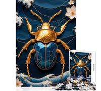 Rompecabezas de 1000 Piezas para Adultos diseño de Escarabajo Dorado Kintsugi Juguetes antiestrés Obras de Arte Regalo Juegos Familiares difícil y desafiante tamaño 38x26cm