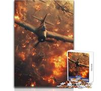 Rompecabezas de 1000 Piezas para Adultos, diseño de Escena de Guerra aérea, Juguete Intelectual, Divertido y Divertido, Regalo de cumpleaños 38x52cm