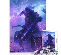 Rompecabezas de 1000 Piezas para Adultos diseño de Espada relámpago samurái Juguetes antiestrés Gran Regalo Juegos educativos colección de Artistas Bellas Artes tamaño 50x75cm