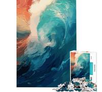 Rompecabezas de 1000 Piezas para Adultos diseño de espirales Azules y Blancas Juegos educativos Juguetes didácticos Regalos de cumpleaños una Obra de Arte tamaño 75x50cm