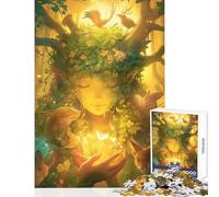 Rompecabezas de 1000 Piezas para Adultos diseño de espíritu del Bosque Ideal para Decorar el hogar Regalo para Mujeres y Hombres Juego Imposible con Piezas de Formas aleatorias Que se entrelazan