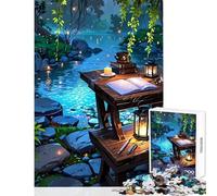 Rompecabezas de 1000 piezas para adultos diseño de estudio junto al río escena tranquila juguete de escritorio decoración de pared regalo divertido juego de ingenio difícil y desafiante tamaño 50x75cm
