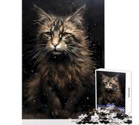 Rompecabezas de 1000 Piezas para Adultos diseño de fábula de Gato del Bosque Noruego Juguete para decoración de Pared Regalo de cumpleaños Juegos relajantes interacción Entre Padres e Hijos 38x26cm