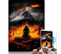 Rompecabezas de 1000 Piezas para Adultos, diseño de fantasía de samurái Ninja, cumpleaños o decoración de Pared para Mayores de 14 años (tamaño 38x26cm)