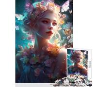 Rompecabezas de 1000 Piezas para Adultos diseño de fantasía Floral Juguete para decoración de Pared Juegos de relajación y para Mejorar el Amor en Pareja tamaño 38x26cm