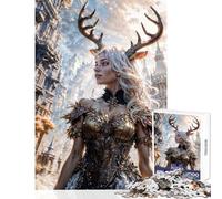 Rompecabezas de 1000 Piezas para Adultos diseño de fantasía Naturaleza y Diosa Juego práctico para Toda la Familia Juguete Educativo Que Ayuda a ejercitar el Cerebro (75x50cm)