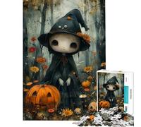 Rompecabezas de 1000 Piezas para Adultos diseño de Fantasma y Bruja Boho Juego de ingenio para aliviar el estrés (tamaño 50x75cm)