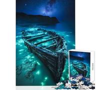 Rompecabezas de 1000 Piezas para Adultos diseño de Fantasmas bioluminiscentes bajo Las Estrellas Juguete para decoración de Pared Regalo de cumpleaños Juegos relajantes Interesante reducción