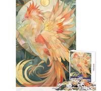 Rompecabezas de 1000 Piezas para Adultos diseño de Fénix de Cristal Legendario Ideal para decoración del hogar Regalo de cumpleaños Juego práctico Apto para decoración de Escritorio tamaño 50x75cm