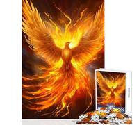 Rompecabezas de 1000 Piezas para Adultos diseño de Fénix de Fuego Volador para decoración del hogar Regalo de Amigo Secreto Juego de ingenio descompresión Intelectual tamaño 50x75cm