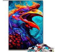 Rompecabezas de 1000 Piezas para Adultos, diseño de Fénix Hecho de Madera, decoración del hogar 50x75cm Ideal para Fiestas de cumpleaños para Hombres y Mujeres