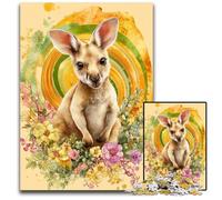 Rompecabezas de 1000 Piezas para Adultos, diseño de Flor de Canguro, Ideal para aliviar el estrés y Pasar el rato en casa Una Obra de Arte para niños de 14 años (26x38cm)