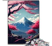 Rompecabezas de 1000 Piezas para Adultos, diseño de Flores de Cerezo japonesas 26x38cm, Ideal para Hacer en casa, para Que desafíes tu Mente y te diviertas. Juguete Interactivo para Toda la Familia.