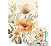 Rompecabezas de 1000 Piezas para Adultos diseño de Flores en Acuarela Juego Familiar Juguetes adictivos para Cultivar la Paciencia Regalos para Hombres y Mujeres Mejora la Memoria (tamaño 38x52cm)