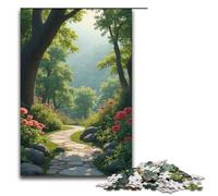 Rompecabezas de 1000 Piezas para Adultos diseño de Flores en la Carretera de Madera para niños Juego Educativo 1000 Piezas (38 x 26 cm)