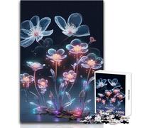 Rompecabezas de 1000 Piezas para Adultos, diseño de Flores mágicas Que florecen, relájate Durante el Tiempo Libre, Corte Limpio, sin Costuras, Juguete Entrelazado, tamaño 38x26cm