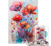 Rompecabezas de 1000 Piezas para Adultos diseño de Flores Silvestres en Acuarela Actividades Divertidas para Disfrutar en casa en Familia Juego Imposible para Mayores de 14 años Juego de Rompecabezas