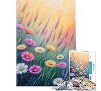 Rompecabezas de 1000 Piezas para Adultos diseño de Flores Silvestres Ideal para Adolescentes Juegos relajantes decoración del hogar y Actividades Divertidas en casa (tamaño 50x75cm)