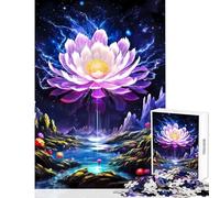 Rompecabezas de 1000 Piezas para Adultos diseño de Flores surrealistas Juguete Educativo Regalo para cumpleaños Juegos educativos Cada Pieza es única - Tamaño 38x52cm