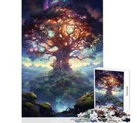 Rompecabezas de 1000 Piezas para Adultos diseño de Galaxia cósmica árbol de la Vida Ideal para Decorar el hogar Regalo Ideal Juego práctico Cada Pieza es única Tamaño 38x26cm