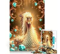 Rompecabezas de 1000 Piezas para Adultos, diseño de Ganso Turquesa, Juego de lógica de Ajuste Exacto, Juguete Divertido, Juego de Juego Libre, Regalo de cumpleaños (38x52cm)