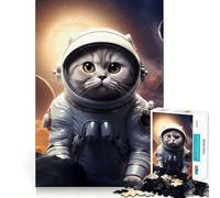 Rompecabezas de 1000 Piezas para Adultos,diseño de Gatito British Shorthair,Corte Exacto,Juguete de Arte cognitivo,Juego Relajante, (38x26cm)