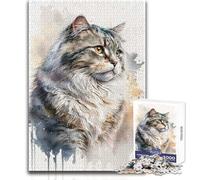 Rompecabezas de 1000 Piezas para Adultos, diseño de Gato American Curl, Ideal para familias, para Pasar el rato y Pasar el rato Tamaño: 50x75cm