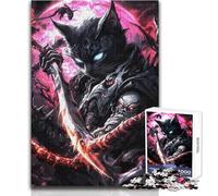 Rompecabezas de 1000 Piezas para Adultos, diseño de Gato Demonio Negro, Divertido y Divertido Juego Educativo, Regalo de cumpleaños (tamaño 38x26cm)