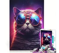 Rompecabezas de 1000 Piezas para Adultos, diseño de Gato Gamer, Juegos Familiares, Corte de precisión, colección de Artistas, Bellas Artes 38x52cm