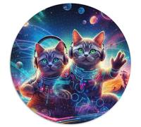 Rompecabezas de 1000 Piezas para Adultos, diseño de Gato mágico, desafiante Rompecabezas, Actividad Familiar, decoración del hogar, Regalo navideño (67,5 x 67,5 cm)