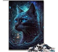 Rompecabezas de 1000 Piezas para Adultos,diseño de Gato siamés de Madera,Ideal para Regalar a Hombres y Mujeres,para Uso Diario y Ocasiones Especiales,50x75cm Una Divertida Actividad de Juego