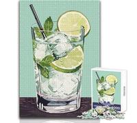 Rompecabezas de 1000 Piezas para Adultos, diseño de Gin-Tonic, Acogedor y Relajante, Ideal para Interiores, con Corte de precisión avanzado, tamaño 50x75cm