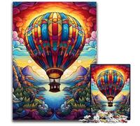 Rompecabezas de 1000 Piezas para Adultos, diseño de Globo aerostático de cartón, de Alta dificultad, para Adolescentes, 26x38cm/10,23x14,96 Pulgadas.