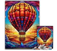 Rompecabezas de 1000 Piezas para Adultos, diseño de Globo aerostático de cartón, Ideal para decoración y Regalo de ingenio, 26x38cm/10,23x14,96 Pulgadas