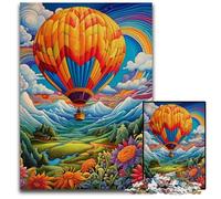 Rompecabezas de 1000 Piezas para Adultos, diseño de Globo aerostático de cartón, Juego Interactivo para la Familia, Apto para Mayores de 14 años, 26x38cm/10,23x14,96 Pulgadas.